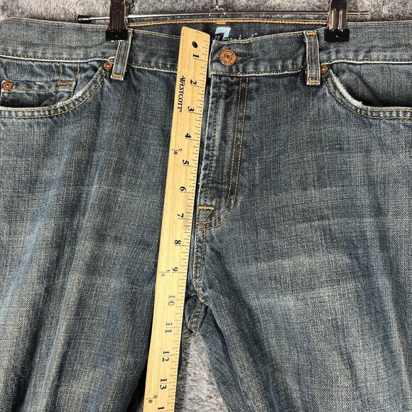 7 For All Mankind Jeans Mens 38 Bootcut Denim Distressed Classic Casual Pants - Picture 8 of 10